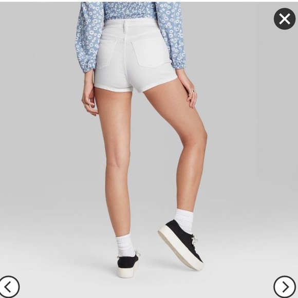 Wild Fable white denim highest rise shorts - Picture 3 of 5